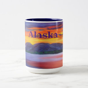 Sleeping Lady _ALASKA Two-Tone Coffee Mug