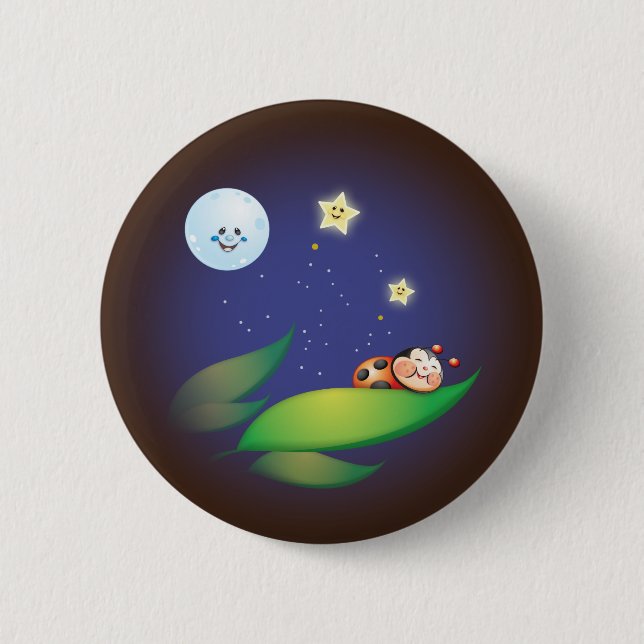 Sleeping Ladybug Button (Front)