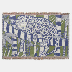 Sleeping Leopard Throw Blanket