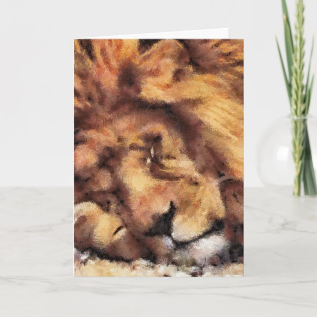 Sleeping Lion Card (Front)