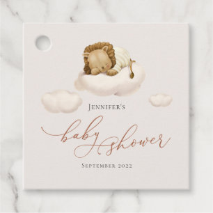 Sleeping Lion Gender Neutral Favour Tags