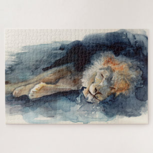 sleeping lion jigsaw puzzle