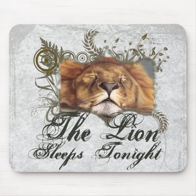 Sleeping Lion Mouse Mat (Front)
