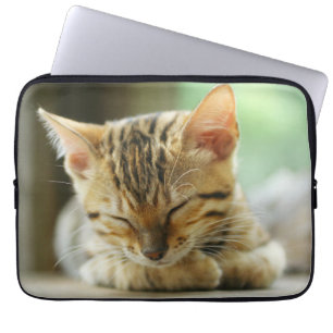 Sleeping Little Baby Kitty Laptop Sleeve