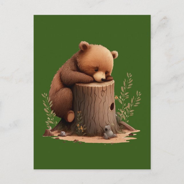 Sleeping Little Bear Postcard (Front)