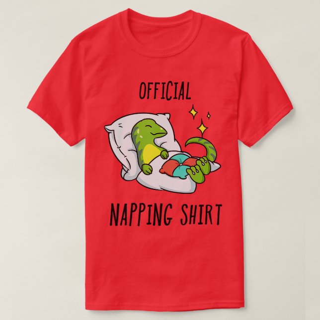Sleeping Lizard Pajamas Sleepyhead   1  T-Shirt (Design Front)