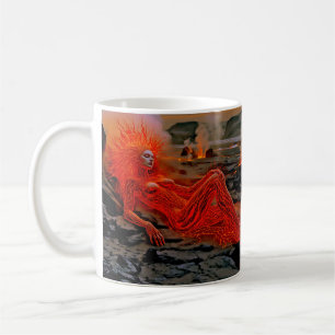 “Sleeping Magma” – Volcanic Woman Portrait Coffee Mug