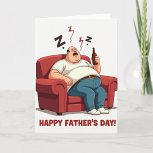 Sleeping Man Fathers Day Card