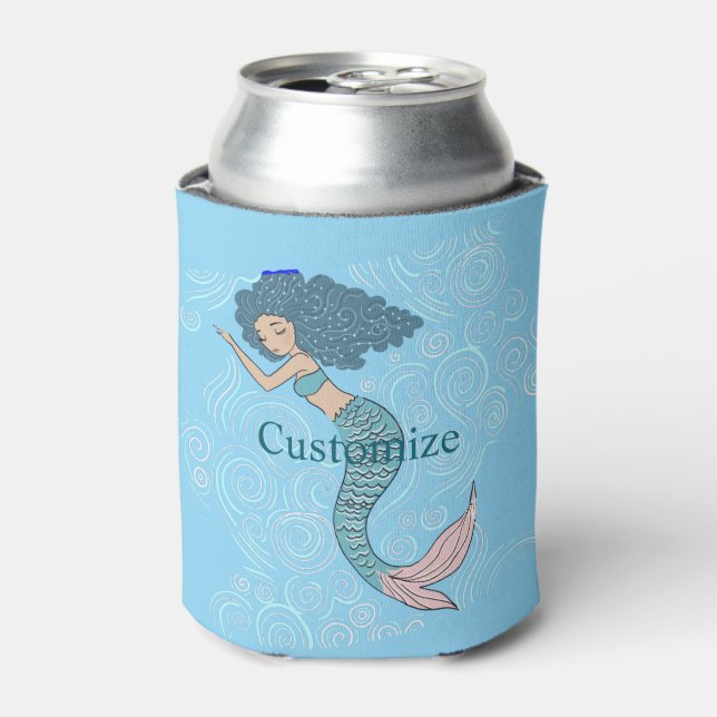 Sleeping Mermaid Thunder_Cove Can Cooler (Can Front)