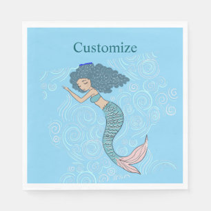 Sleeping Mermaid Thunder_Cove Napkin