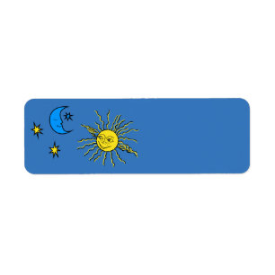 Sleeping moon and smiling sun