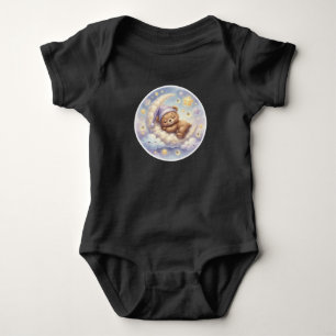 Sleeping Moon Bear Baby Bodysuit