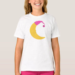 Sleeping Moon, Cute Moon, Yellow Moon, Nightcap T-Shirt