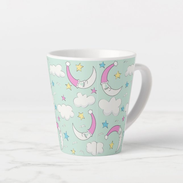 Sleeping Moon Latte Mug (Right Angle)