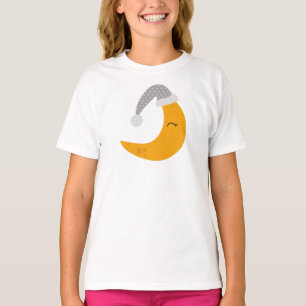 Sleeping Moon, Nightcap, Cute Moon, Yellow Moon T-Shirt