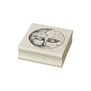 Sleeping Moon Rubber Stamp