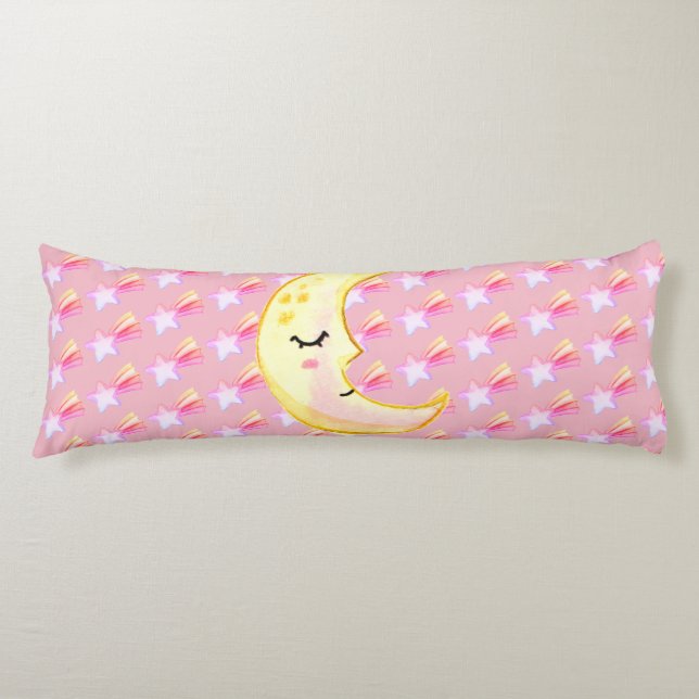 Sleeping Moon, Shooting Stars Body Pillow (Front)