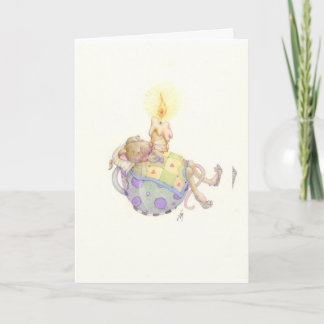 sleeping mouse holiday card
