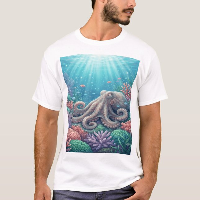 Sleeping Octopus Garden T-Shirt (Front)