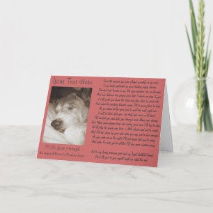 sleeping old akita dog animal sympathy poem card