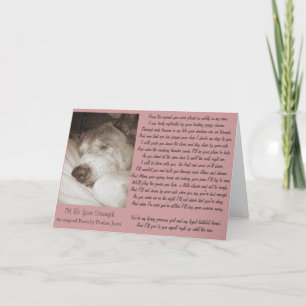 sleeping old akita dog animal sympathy poem card