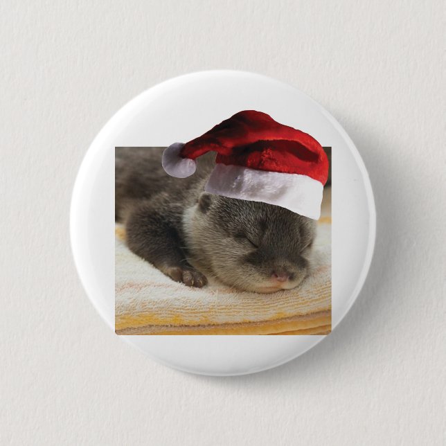 Sleeping-Otter 6 Cm Round Badge (Front)