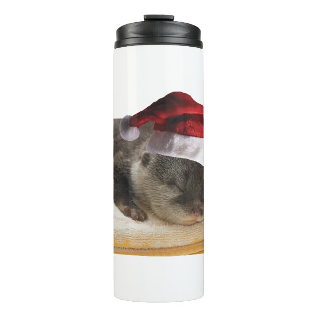 Sleeping-Otter Thermal Tumbler (Front)