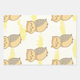 Sleeping Owl Wrapping Paper