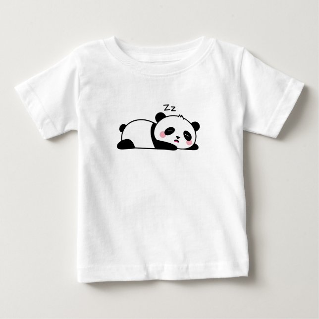 Sleeping Panda Baby T-Shirt (Front)