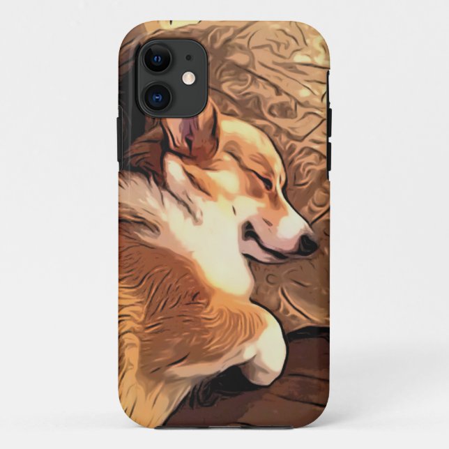 Sleeping Pembroke Welsh Corgi dog Case-Mate iPhone Case (Back)