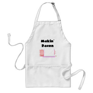 Sleeping Pigs Pink Blue Blanket Makin' Bacon Standard Apron
