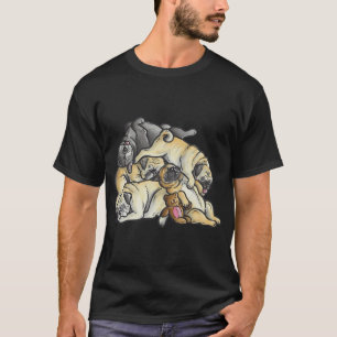 Sleeping pile of Pugs T-Shirt