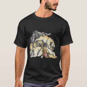 Sleeping pile of Pugs T-Shirt