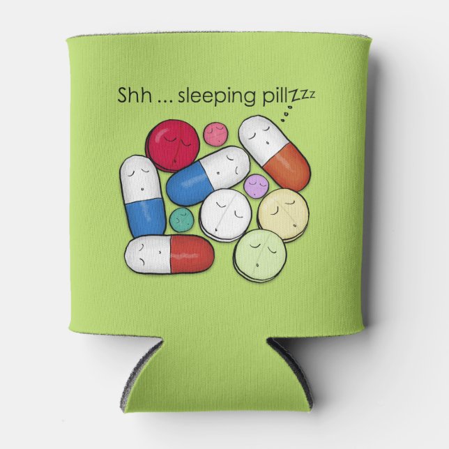 Sleeping Pills-Medication Can Cooler (Front)