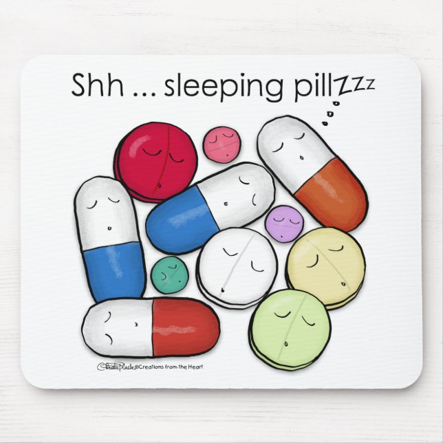 Sleeping Pills-Medication Mouse Mat (Front)