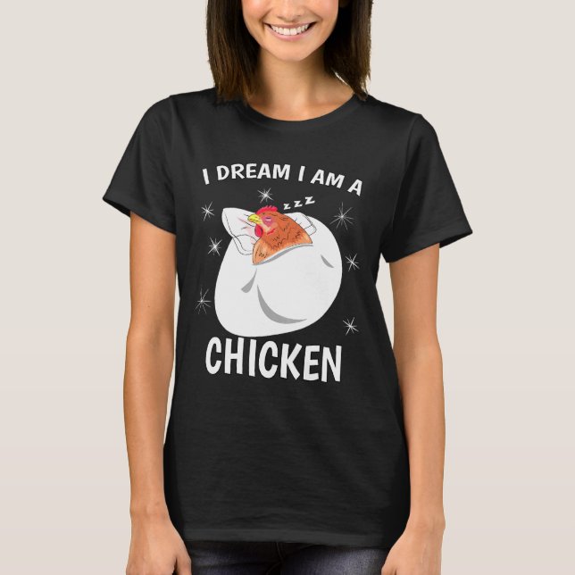 Sleeping Pj Pajama Top I Dream I Am A Chicken (Front)