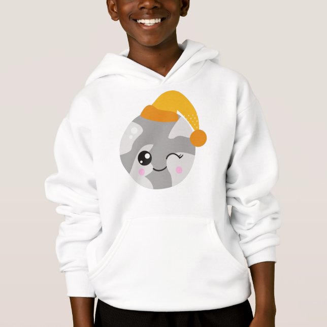 Sleeping Planet, Cute Planet, Planet With Nightcap (Front)