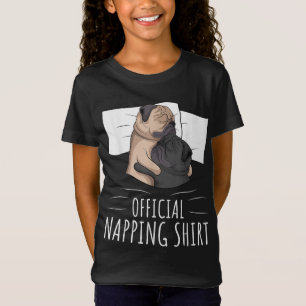 Sleeping Pug Lover Dog Official Napping T-Shirt