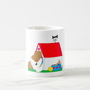 Sleeping Puppy Dog House Cute Pet Coffee Mug