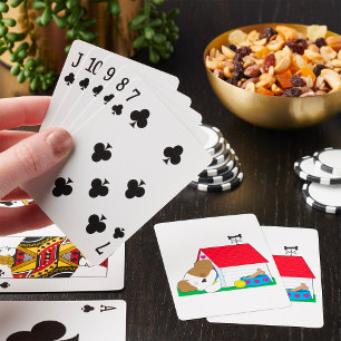 Sleeping Puppy Dog House Cute Pet Playing Cards