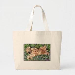 Sleeping Puppy Large Tote Bag