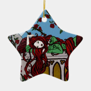 Sleeping Rapunzel Ceramic Tree Decoration