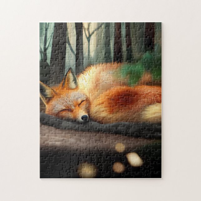 Sleeping Resting Fox Cute Forest Vixen Jigsaw Puzzle (Vertical)