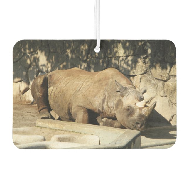 Sleeping Rhino Car Air Freshener (Front)