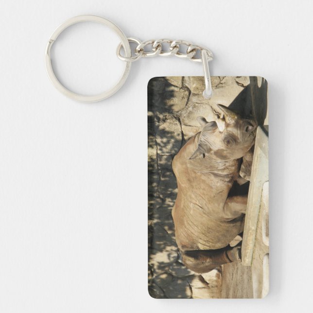 Sleeping Rhino Key Ring (Front)