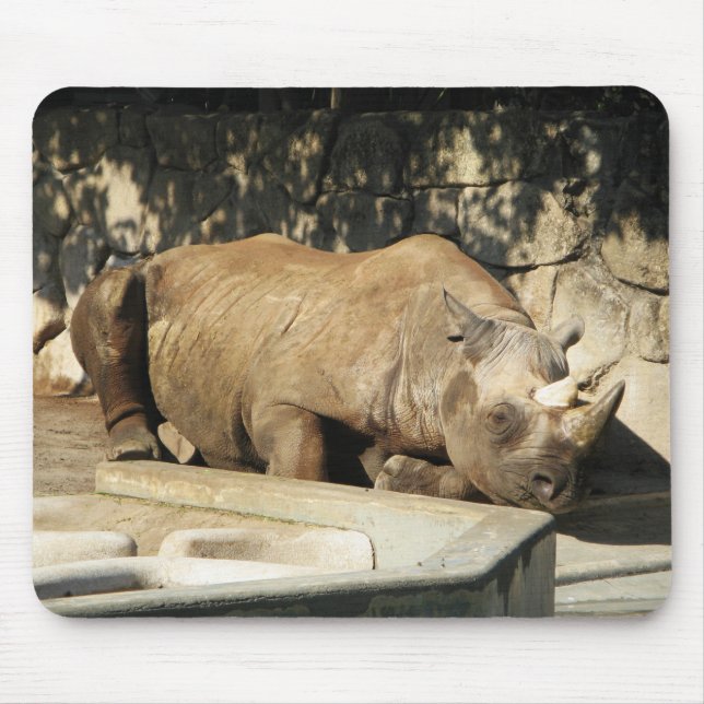 Sleeping Rhino Mouse Mat (Front)