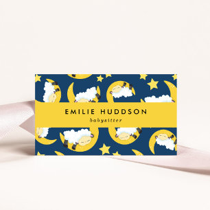 Sleeping Sheep, Babysitter, Day Care, Child Care Business Card