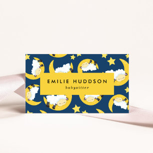 Sleeping Sheep, Babysitter, Day Care, Child Care Business Card
