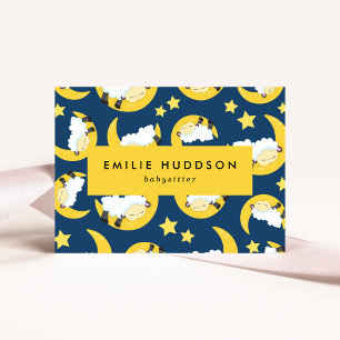 Sleeping Sheep, Babysitter, Day Care, Child Care Business Card