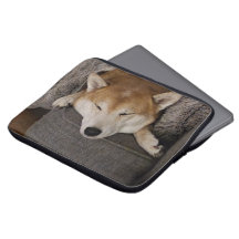 Sleeping Shiba Inu Laptop Case